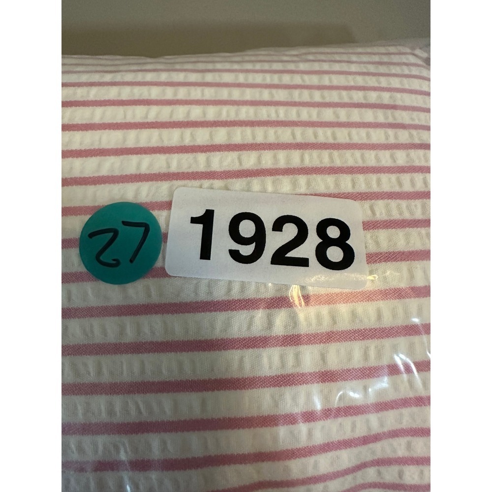 Paisley Grace Pink Seersucker Striped Ruffle Sleeve Top 3XL Preppy Beachy - Picture 11 of 12